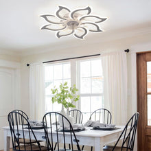 Load image into Gallery viewer, Garwarm Dimmable Ceiling Fan with Light and Remote Control, 27" Small Flush Mounted Ceiling Fan