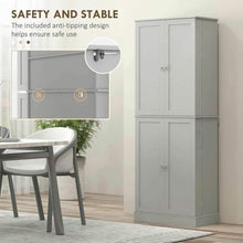 Load image into Gallery viewer, Spaco 17-Tier Kitchen Small Pantry Cabinet with 2 Doors and 6 Adjustable Shelves, Cabinet Pantry, Freestanding 5-Tier Shelving Pantries