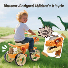 Load image into Gallery viewer, Xuanlur Kids Ride on Dinosaur Tricycle, Toddlers Kid Trike with Wide Flash Wheels, Anti - Slip Pedals, Rear Basket, Music &amp; LED Lights, Toddler Bike