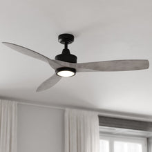 Load image into Gallery viewer, Vaxcel Curtiss Satin Brass Mid - Century Modern MCM Wood Propeller Ceiling Fan with LED Light Kit and Remote