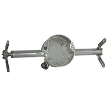 Load image into Gallery viewer, Hubbell Raco 936 4 in. Round Retro - Brace Ceiling Fan - Rated Support 4 in Gray