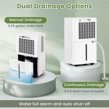 Load image into Gallery viewer, 32 Pints 2000 Sq.ft Basement Dehumidifier with Drain Hose, 24H Timer &amp; 3-Color Indicator, Quiet Portable Dehumidifier for Home, Bedroom, Bathroom
