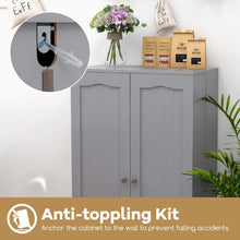 Load image into Gallery viewer, Spaco 17-Tier Kitchen Small Pantry Cabinet with 2 Doors and 6 Adjustable Shelves, Cabinet Pantry, Freestanding 5-Tier Shelving Pantries