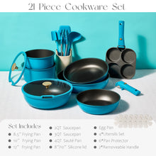 Load image into Gallery viewer, Carote 20 Pcs Nonstick Cookware Sets, Pots and Pans Set with Detachable Handles, Oven Safe, Induction Cookware, Stackable Kitchen Cooking Set, Ultra