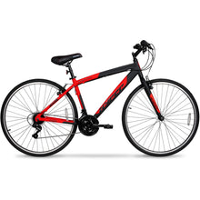 Load image into Gallery viewer, Hyper Bicycle 700c Men'S Spin Fit Hybrid Bike, Black and Red
