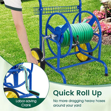 Load image into Gallery viewer, Garden Hose Reel Cart Holds 230FT of 5/8" Hose, Heavy - Duty Hose Cart with 2 Wheels &amp; Storage Basket, Portable Water Hose Organizer for Yard