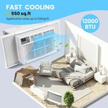 Load image into Gallery viewer, M Optimized 12000BTU Window Air Conditioner with Wi - Fi Enabled, Remote Control, Air Conditioner Window Unit Cooling up to 550sq.ft, 115V Window AC
