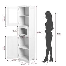 Load image into Gallery viewer, Bathroom Cabinet, Tall Storage Cabinet with Doors and Adjustable Shelf, Freestanding Floor Pantry Cabinet