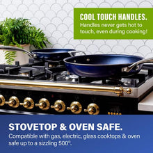Load image into Gallery viewer, Classic Blue 20-Piece Aluminum Ultra - Durable Non - Stick Diamond Infused Cookware and Bakeware Set