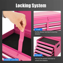 Load image into Gallery viewer, 2 - in - 1 Rolling Tool Chest, 5-Drawer Tool Storage Cabinet with Wheels, Adjustable Shelf, Tool Box Organizer for Garage Warehouse Workshop