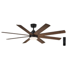 Load image into Gallery viewer, Home Decorators Collection YG908A - MBK+V8 Celene 62 in. Integrated CCT LED Indoor/Outdoor Matte Black Ceiling Fan
