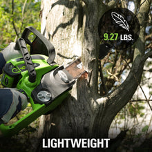 Load image into Gallery viewer, Greenworks 40V 12" Cordless Chainsaw with 2.0 Ah Battery &amp; Charger, 20262