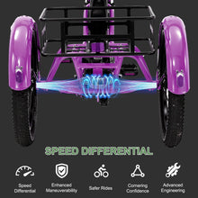 Load image into Gallery viewer, ABORON 3.0 Fat Tire Electric Trike for Senior Foldable E - Bike, 500W Motorized Tricycle Adult 20" Folding 3 Wheel Electric Commute Bike Trike W/48V
