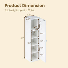 Load image into Gallery viewer, Tangkula Slim Bathroom Storage Cabinet with Door