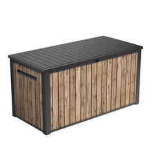 Load image into Gallery viewer, Keter Signature 170 Gallon Durable Resin Outdoor Deck Box Storage Organization, Pine