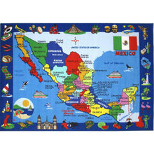 Load image into Gallery viewer, Fun Rugs Map of Mexico 51"x78" Area Rug