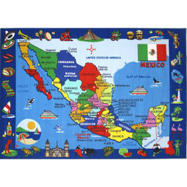 Fun Rugs Map of Mexico 51