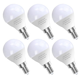 GOSCHE 6 Pack Bright Ceiling Fan Light Bulbs, 60 Watt Equivalent, Daylight 5000K, E12 LED Bulb, A15 Shape Candelabra Base Chandelier Light Bulb
