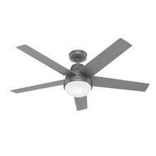 Load image into Gallery viewer, Hunter 52 - Inch Aerodyne Matte Silver Ceiling Fan with LED Light