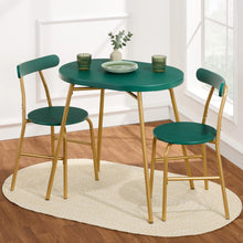 Load image into Gallery viewer, Best Choice Products 3 Piece Modern Oval Dining Table Set, Small Kitchen Dinette W/ 2 Chairs Black/Black