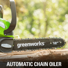 Load image into Gallery viewer, Greenworks 40V 12" Cordless Chainsaw with 2.0 Ah Battery &amp; Charger, 20262