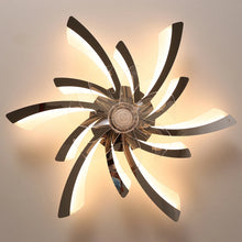 Load image into Gallery viewer, Garwarm Dimmable Ceiling Fan with Light and Remote Control, 27" Small Flush Mounted Ceiling Fan