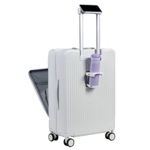 Load image into Gallery viewer, 24 in Checked Luggage with Front Pocket, USB Charging Port, Built - in Lock Carry on Suitcase, Cup Holder and Phone Holder, Medium Hardside Suitcase