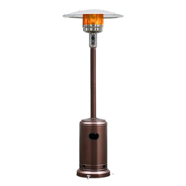 50,000 BTU Propane Patio Heater, Standing Stainless Steel Outdoor Heater with Wheels, Triple Protection, CSA Certified for Deck & Commercial