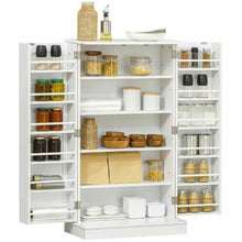 Load image into Gallery viewer, Spaco 17-Tier Kitchen Small Pantry Cabinet with 2 Doors and 6 Adjustable Shelves, Cabinet Pantry, Freestanding 5-Tier Shelving Pantries